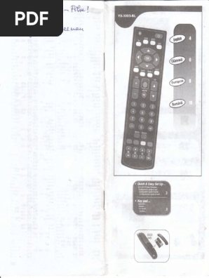 i-JMB YX-5007 Remote Control Manual | PDF | Telecommunications