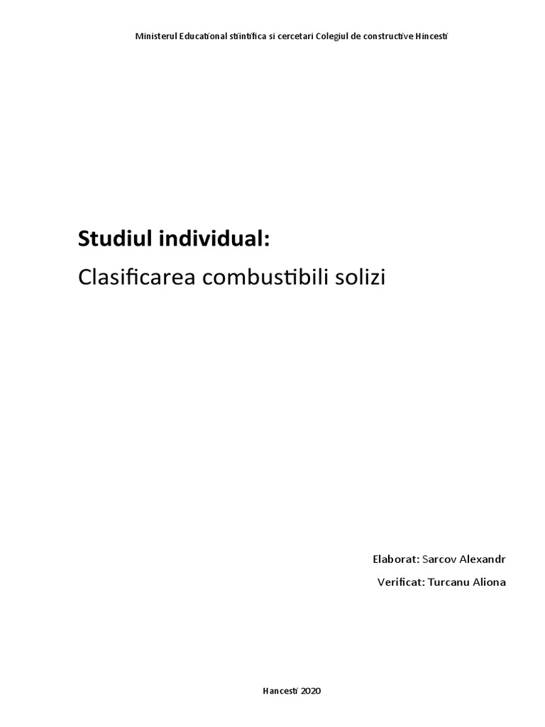 Clasificarea Combustibili Solizi PDF