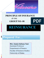 Principle of Insurance Group No-08: Reinsurance