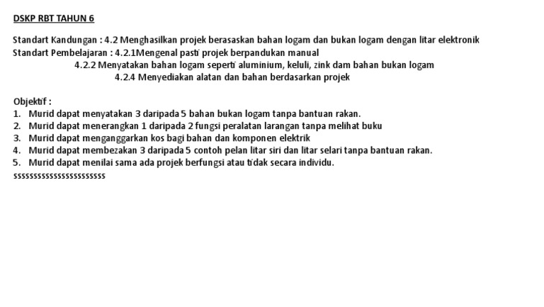 Objektif Rbt Tahun 6 Pdf