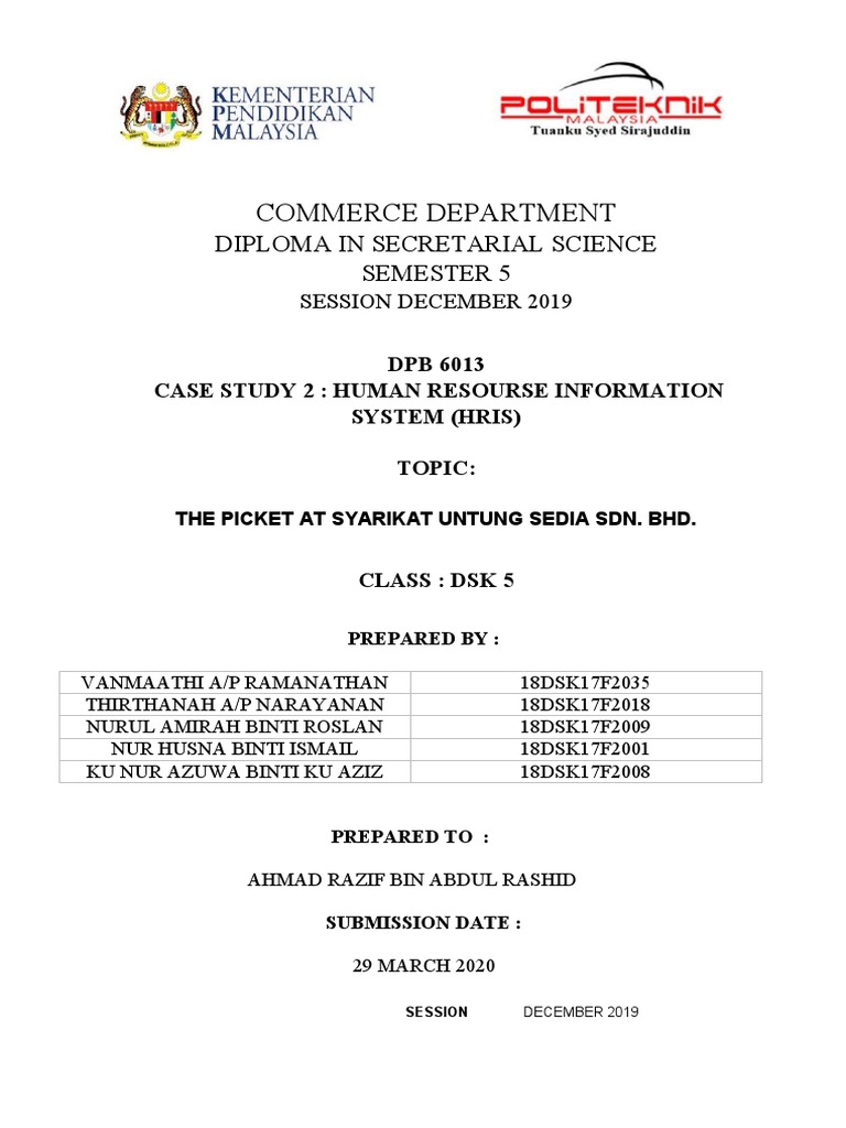 Case Study 2 HR PDF Picketing Strike Action