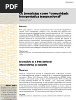 Jornalistas Como Comunidade