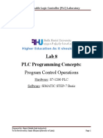 PLC Laboratory - Experiment 8 - PLC Programming Concepts - Program Control Operations