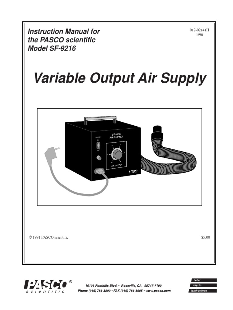 (SF-9216) 012-02141H Variable Output Air Supply PDF | PDF | Fuse ...