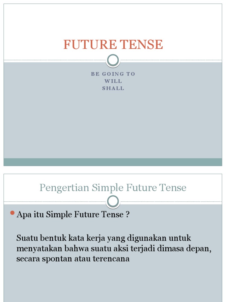 Panduan Simple Future Tense | PDF