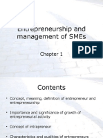 Entrepreneurship and Management of Smes