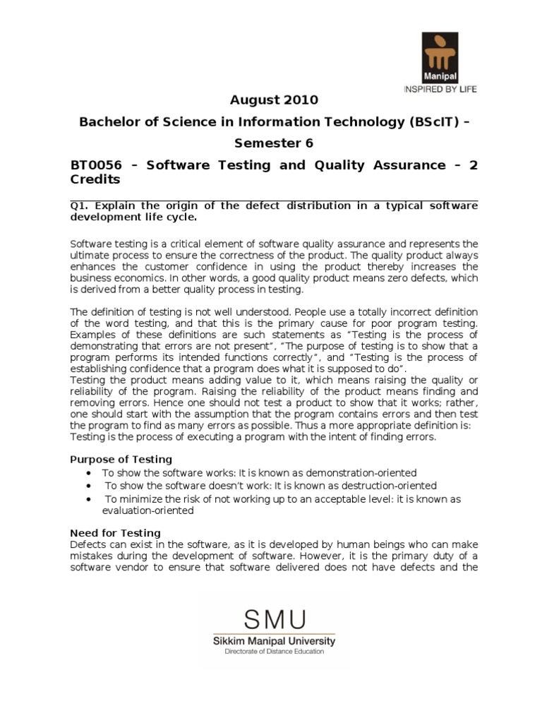 August 2010 Bachelor of Science in Information Technology (Bscit ...