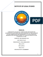 Compensatory Mechanism Comparison of Land Acquisition Acts