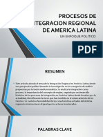 Procesos de Integracion Regional de America Latina