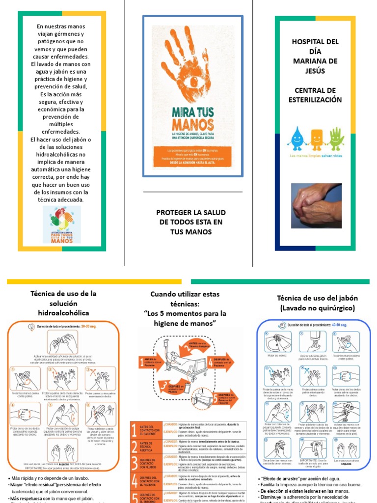 Triptico Lavado de Manos PDF | PDF