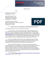 GOA Letter to FBI Re NICS March 24 2020