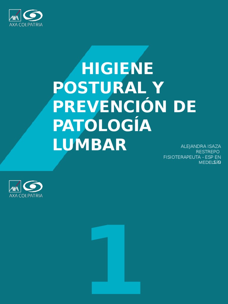 Higiene Postural y Dolor Lumbar | PDF | Dolor lumbar | La columna vertebral