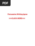 Persuasive Writing Igcse