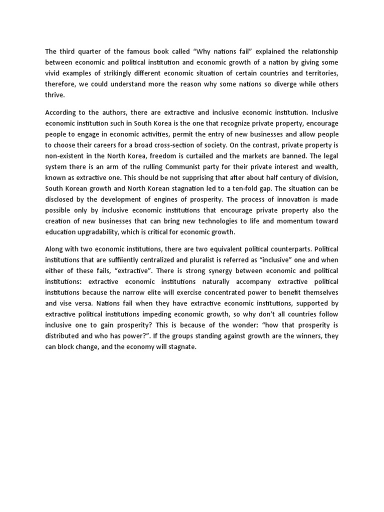 Why Nations Fail Summary PDF