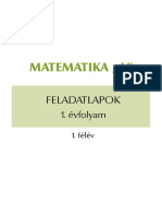 MATEMATIKA A. Feladatlapok. 1. Évfolyam. 1. Félév - 0001 PDF
