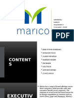 Marico Ltd - Executive Summary of Group Project on Problems, Solutions and Opportunities
