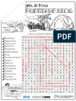 01 Sopa de Letras Prehistórica Solución PDF