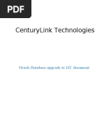 11G To 12C Upgrade Document