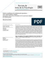 Limites y Problemas de La Delimitacion Epistemica Entre Psicologis y Religion