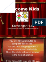 Scavenger Hunt Game For Kids