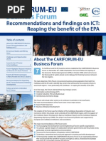 Cariforum-EU Business Forum - Recommendation & Findings on ICT - Reaping the Benefits of the EPA