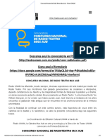 Concurso Nacional de Radio Teatro Max Aub - Teatro UNAM