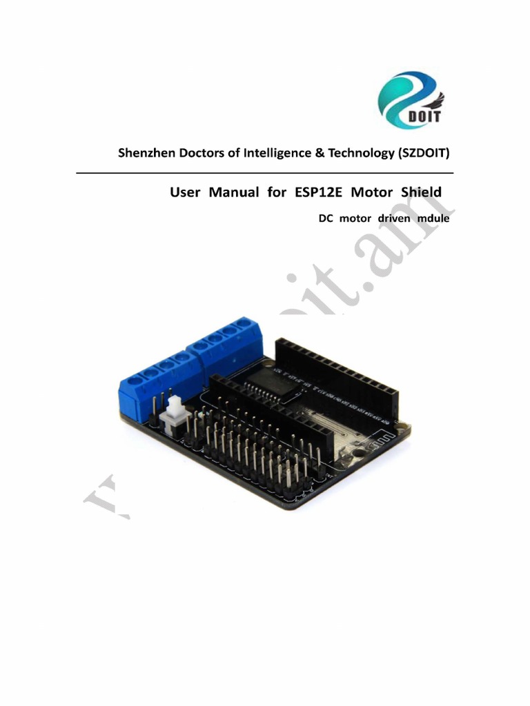 User Mannual For Esp 12e Motor Shield PDF PDF Electrical Connector