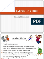 Presentation On Verbs: By: Jasjit Kaur Mehta