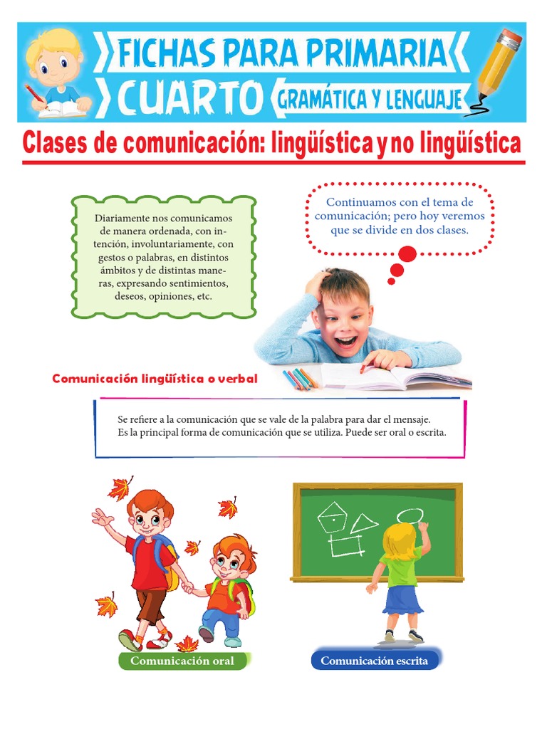 Clases de Comunicación para Cuarto Grado de Primaria | PDF ...