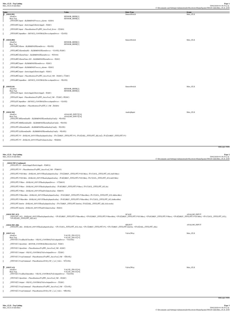 Rslogix 5000 Report S Pdf Pdf Computing And Information Technology