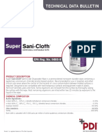 Super Sani Cloth Tech Data Bulletin - 0619 UPDATE - 07168610