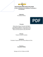 Artículo de Opinión Sobre La División de Las Entidades Territoriales y Sus Funciones