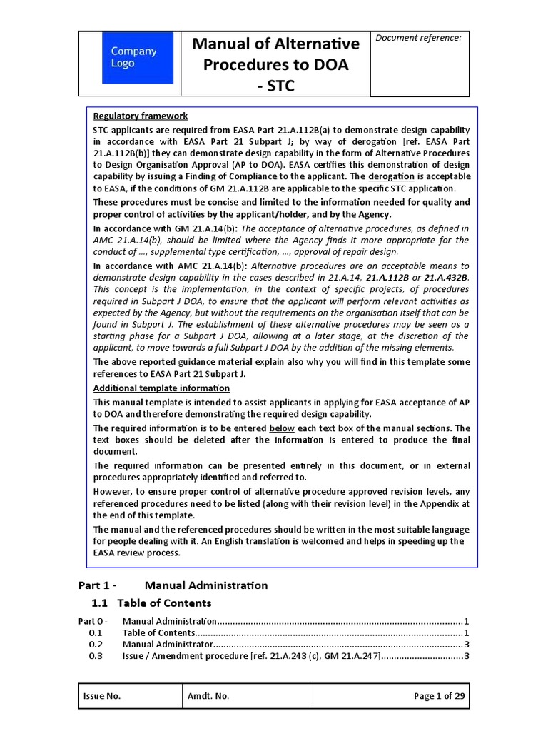 STC Alternative Procedures Manual | PDF | Specification (Technical ...