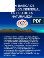 GUÍA BÁSICA DE ACTUACIÓN INDIVIDUAL EN PRO DE LA NATURALEZA