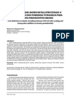 Perbedaan Kadar Matrix Metalloproteinase-8 Setelah Scaling Dan Pemberian Tetrasiklin Pada Penderita Periodontitis Kronis