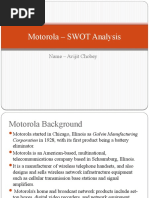 Motorola - SWOT Analysis: Name - Avijit Chobey