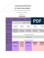 Cronograma de Actividades de Niños Justo Sierra Quiroga