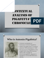 Contextual Analysis of Pigafetta's Chronicles