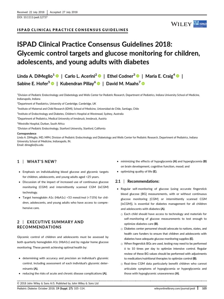 8.glycemic Control Targets A PDF | PDF | Glycated Hemoglobin | Diabetes ...