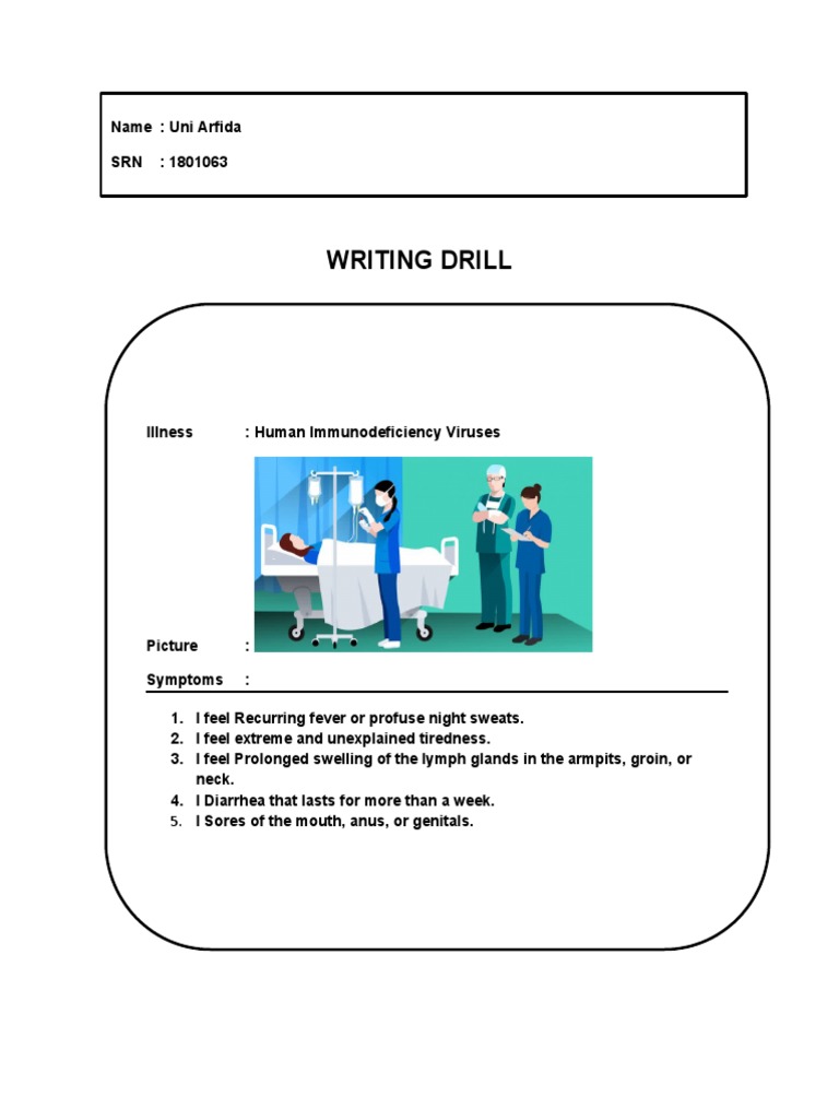 UNI ARFIDA Nurse Class 4B Describe of Dimensions Symptoms PDF