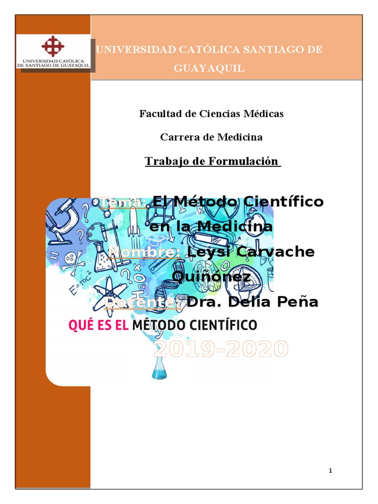 Método Científico En Medicina Pdf Método Científico Hipótesis 