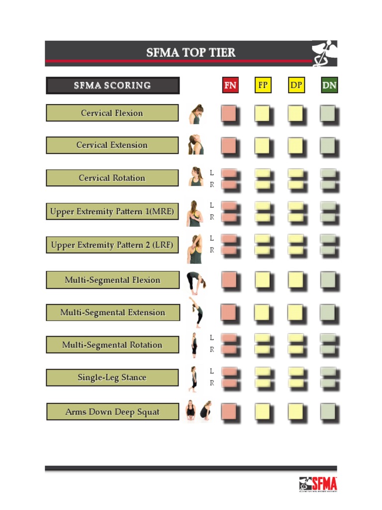 SFMA Assessment Scoring Checklist | PDF | Anatomical Terms Of Motion ...