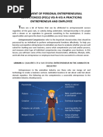 Assessment of Personal Entrepreneurial Competencies