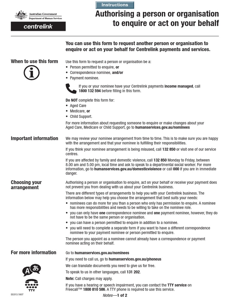 ss313 1807en F PDF Legal Guardian Power Of Attorney