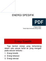 Kuliah 4, Energi Spesifik PDF