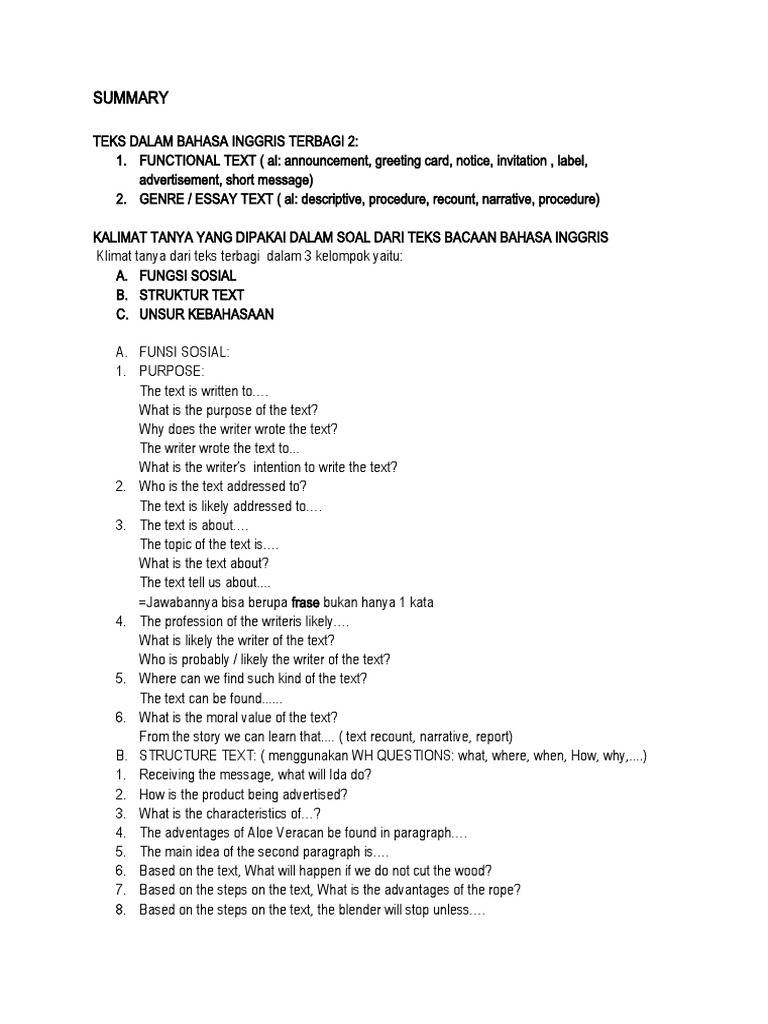 Summary Materi Bahasa Inggris Cognition Psychology