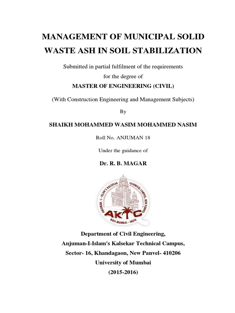 Waste Ash for Soil Stabilization | PDF | Fly Ash | Soil