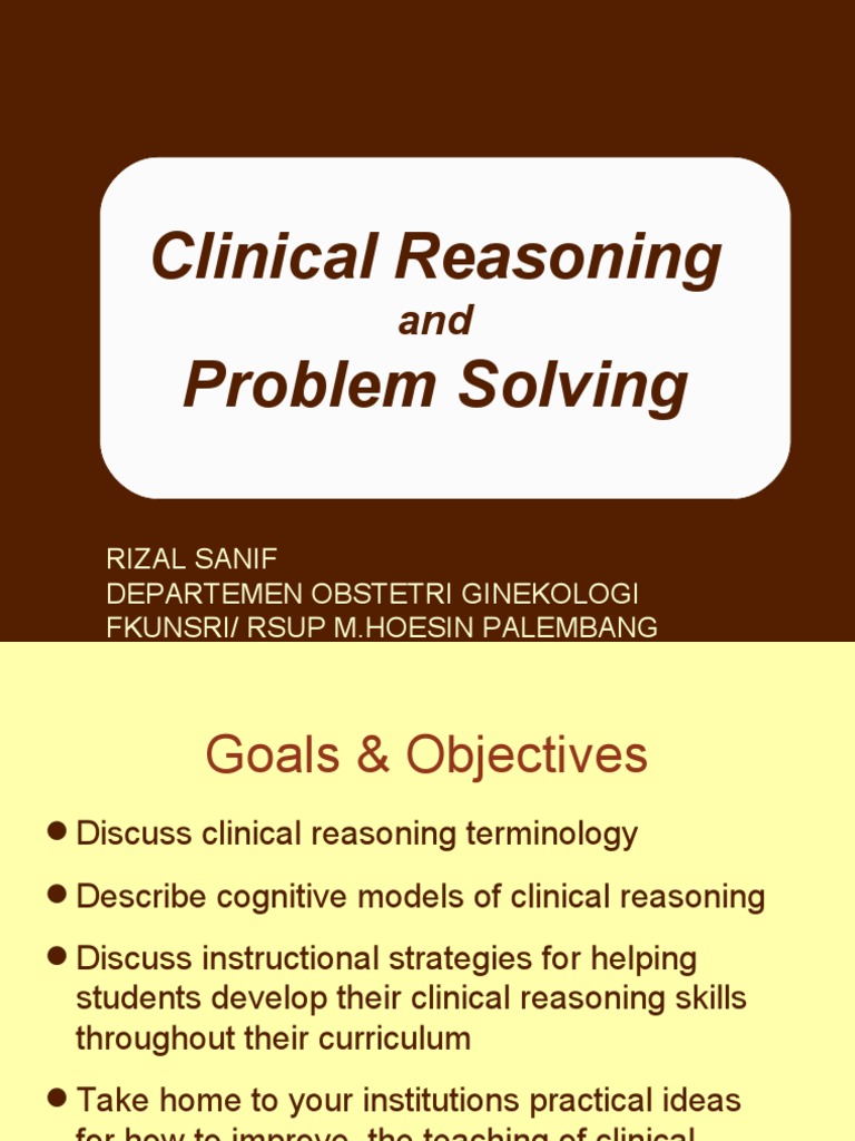 Clinical Reasoning in Medical Education | PDF | Medical Diagnosis | Reason