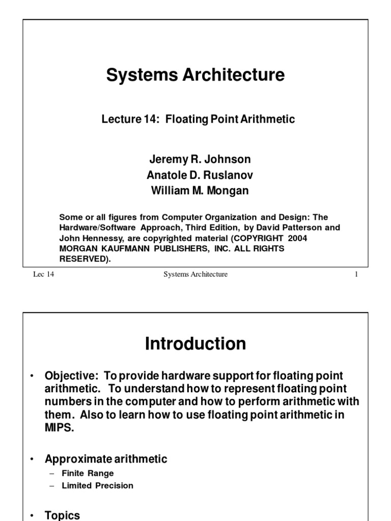 Floating Point Arrithmetic PDF | PDF | Computer Engineering | Arithmetic