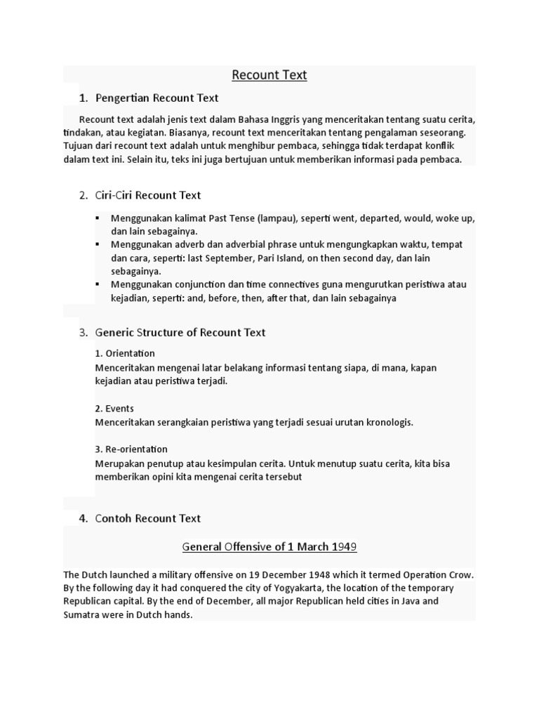 Recount Text Politics Of Indonesia Indonesia